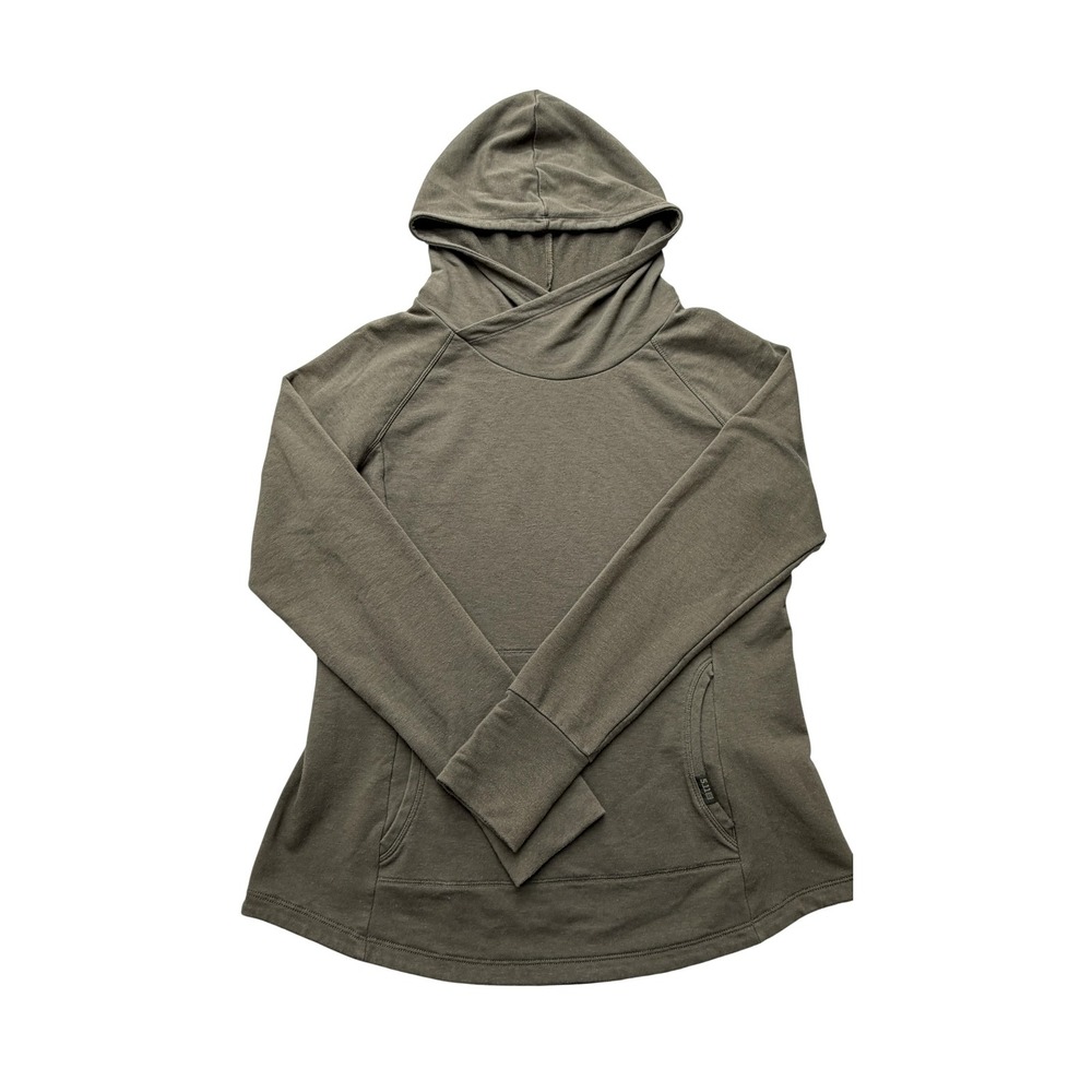 5.11 Tactical Hoodie Womens M Green Cowl Neck Pullover Kangaroo Pocket 62125